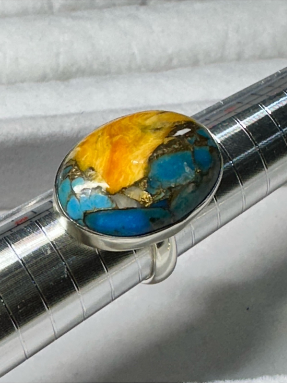 Sterling Silver 925 Turquoise Ring -Size 8